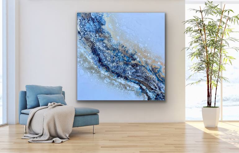 Original Fine Art Abstract Painting by Jessica M Chaix