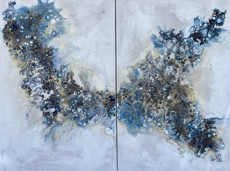 Original Fine Art Abstract Painting by Jessica M Chaix