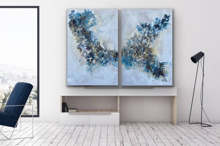 Original Fine Art Abstract Painting by Jessica M Chaix