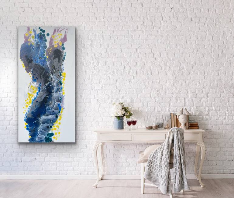 Original Fine Art Abstract Painting by Jessica M Chaix