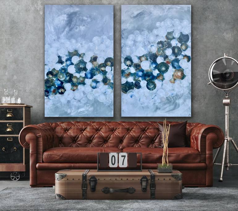 Original Fine Art Abstract Painting by Jessica M Chaix