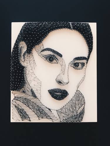 Monica Bellucci Portrait In String art thumb