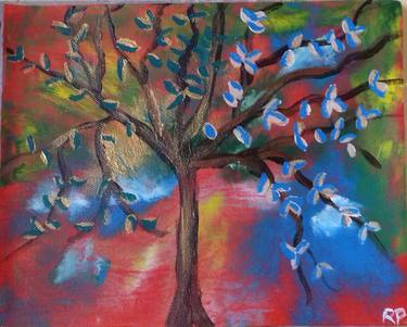 Original Abstract Expressionism Tree Paintings by Reema Pereira