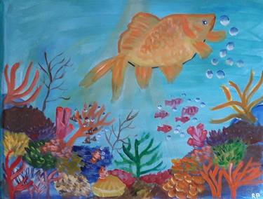 Print of Expressionism Fish Paintings by Reema Pereira