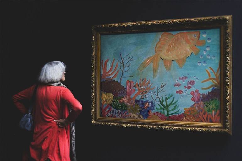 Original Expressionism Fish Painting by Reema Pereira