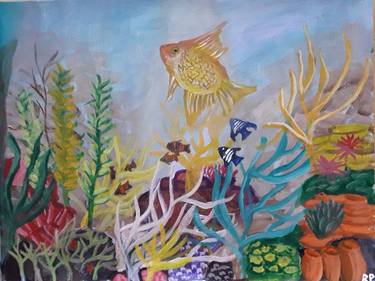 Print of Modern Fish Paintings by Reema Pereira