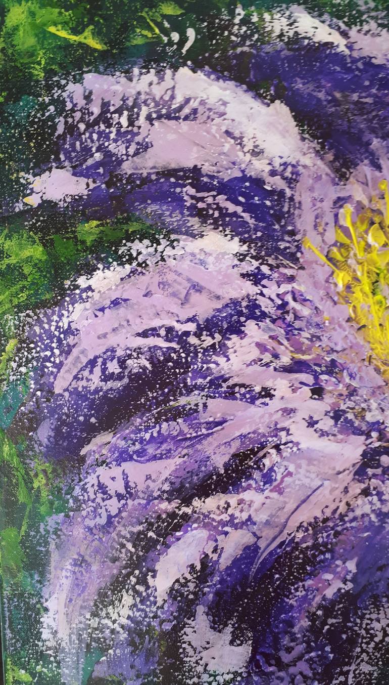 Original Abstract Floral Painting by Tatyana Zavadskaya