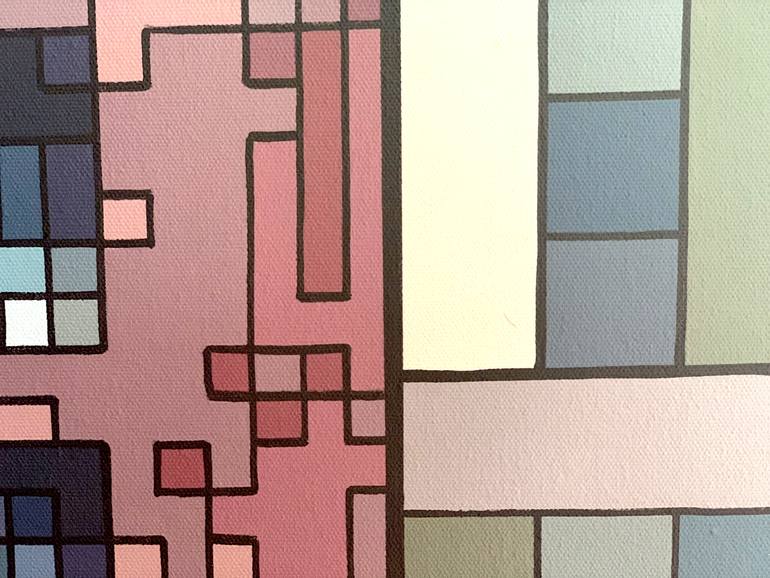 Original Abstract Architecture Painting by Corbin Rednour