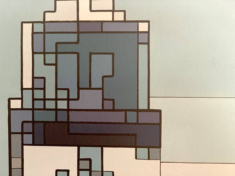Original Abstract Architecture Painting by Corbin Rednour