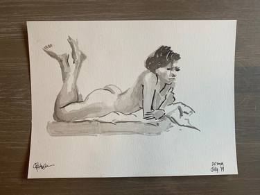 Original Nude Drawing by Corbin Rednour
