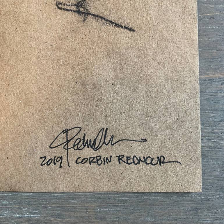 Original Figurative Nude Drawing by Corbin Rednour