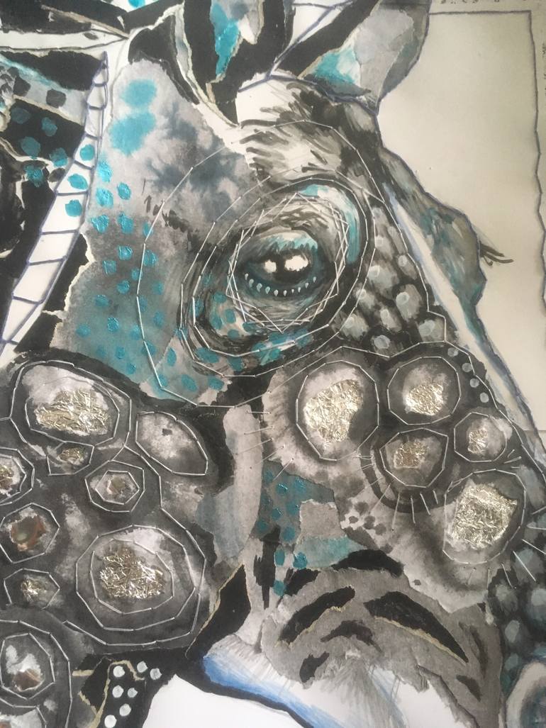 Original Art Deco Animal Drawing by Taiga Volki