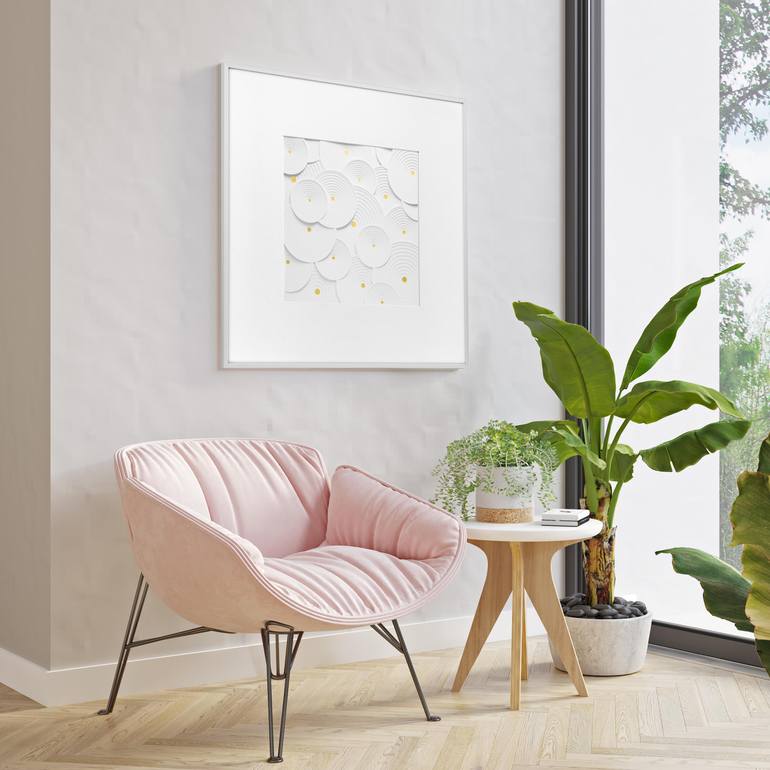 Original Abstract Geometric Mixed Media by Adam Cosmin