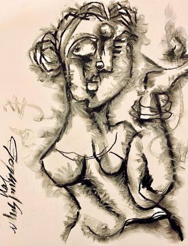 Original Figurative Abstract Drawings by Gopaal Seyn