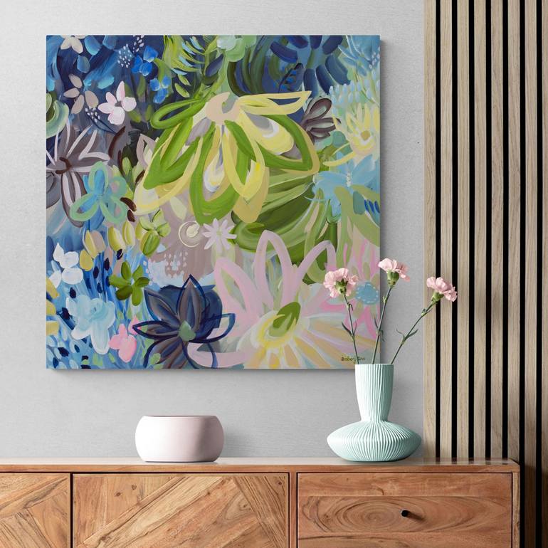 Original Abstract Botanic Painting by Amber Gittins