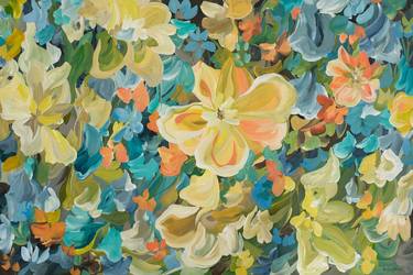 Original Abstract Floral Paintings by Amber Gittins