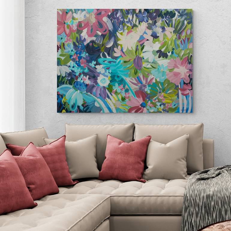 Tropical Floral Heaven - Abstract Botanical Painting by Amber Gittins ...