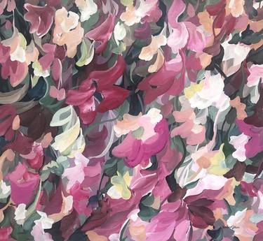 Saatchi Art Artist Amber Gittins; Paintings, “Sending Love - Large abstract flowers” #art
