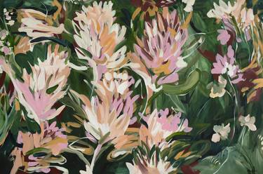Protea Garden - Large abstract floral thumb