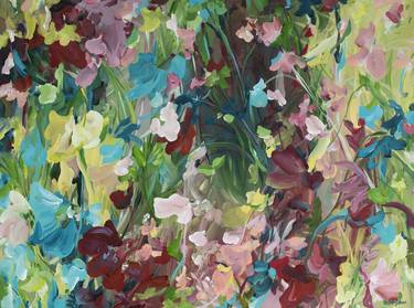Original Abstract Floral Paintings by Amber Gittins