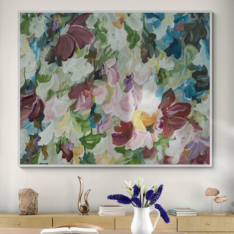 Original Abstract Floral Painting by Amber Gittins