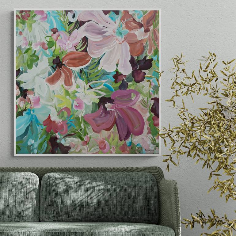 Original Abstract Floral Painting by Amber Gittins