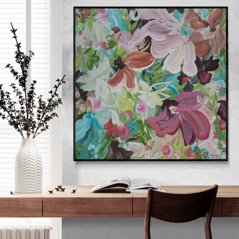 Original Abstract Floral Painting by Amber Gittins
