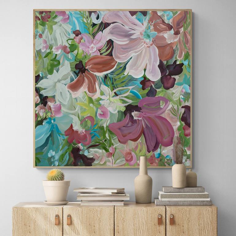 Original Abstract Floral Painting by Amber Gittins