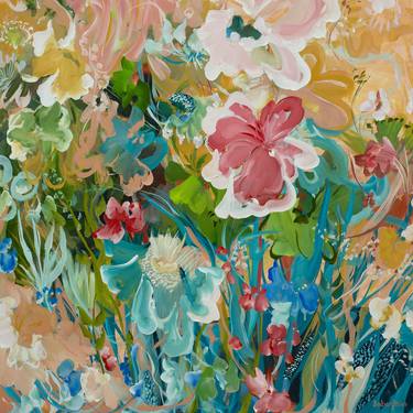 Original Abstract Floral Paintings by Amber Gittins