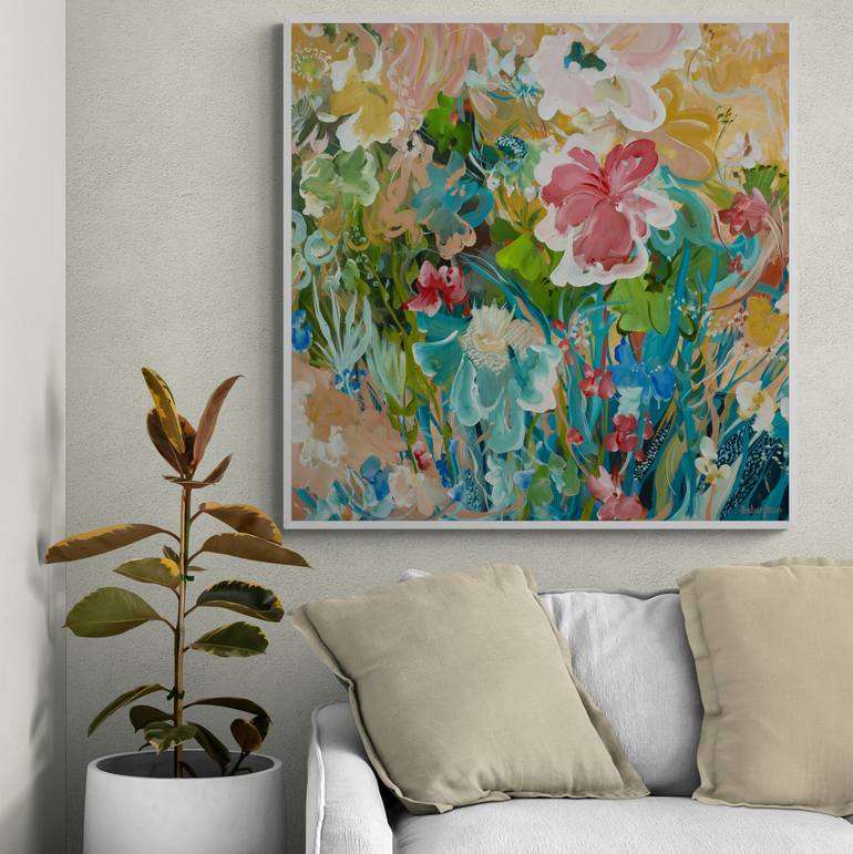 Original Abstract Floral Painting by Amber Gittins