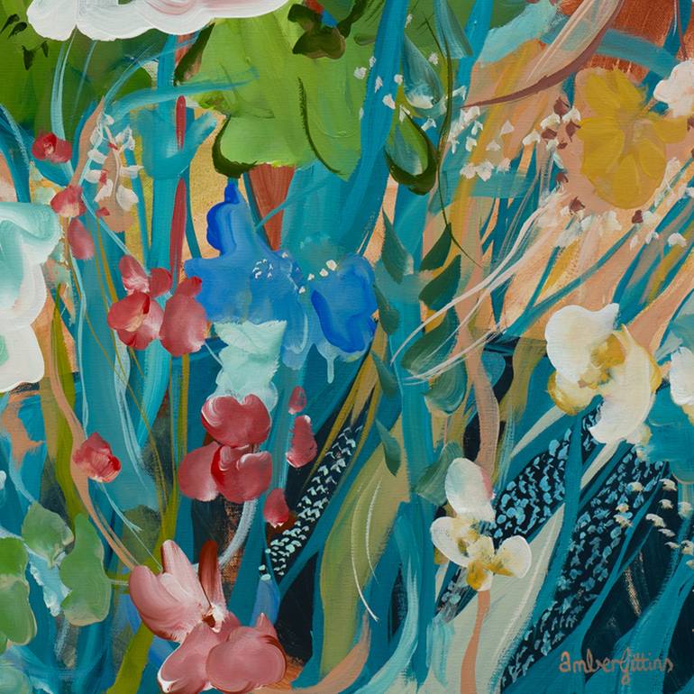 Original Abstract Floral Painting by Amber Gittins