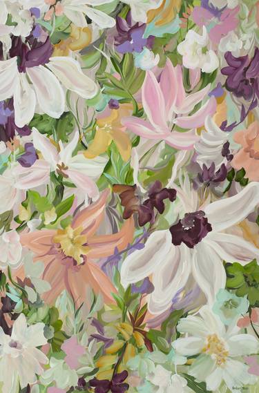 Original Abstract Floral Paintings by Amber Gittins