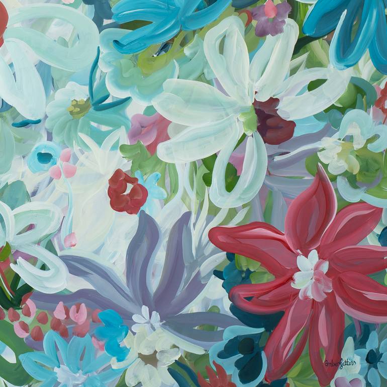 Original Abstract Floral Painting by Amber Gittins