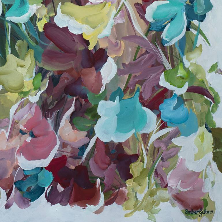 Original Abstract Floral Painting by Amber Gittins
