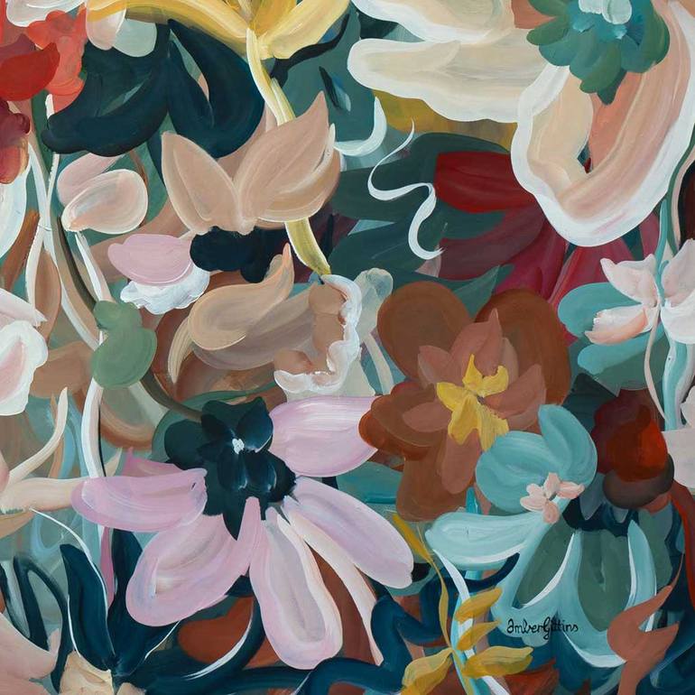 Original Abstract Floral Painting by Amber Gittins
