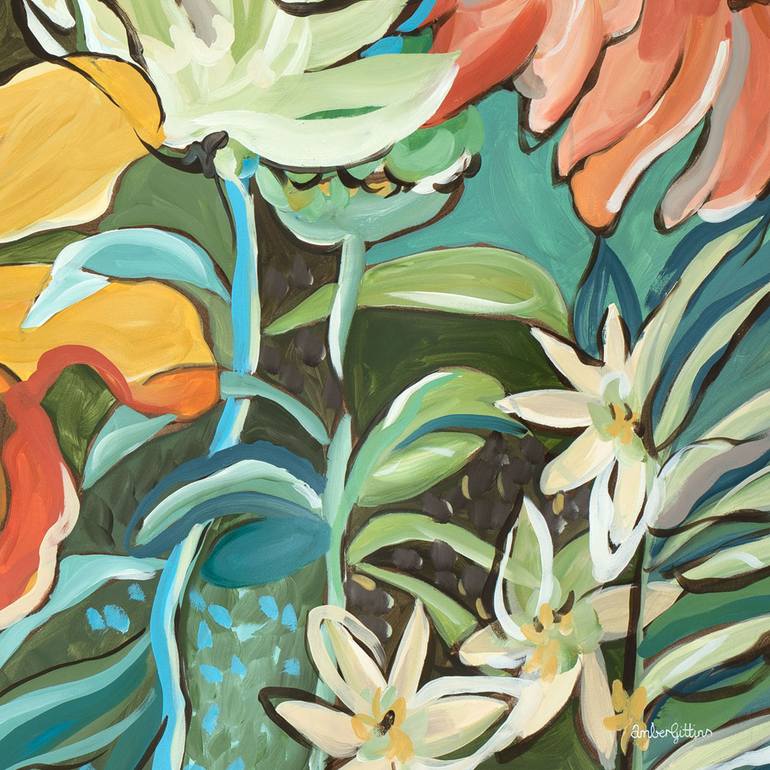 Original Abstract Floral Painting by Amber Gittins