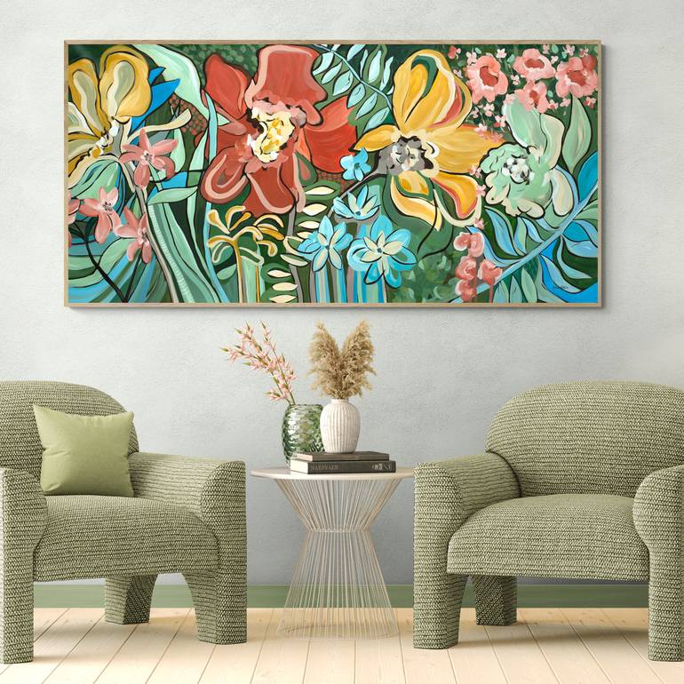 Original Abstract Floral Painting by Amber Gittins