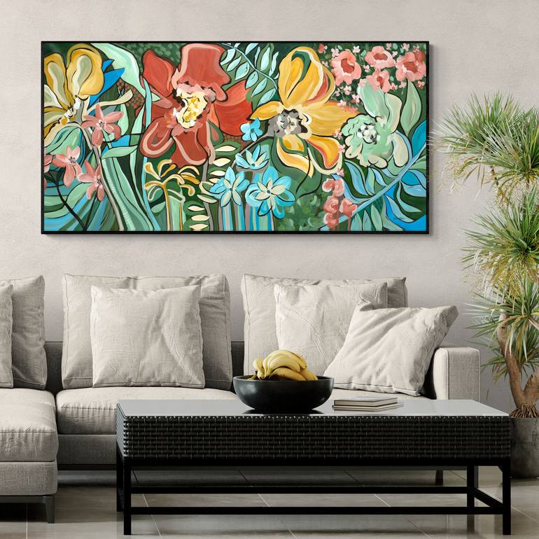 Original Abstract Floral Painting by Amber Gittins