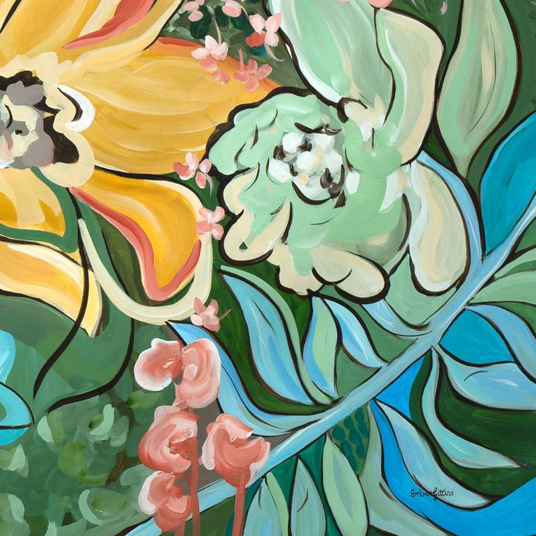 Original Abstract Floral Painting by Amber Gittins