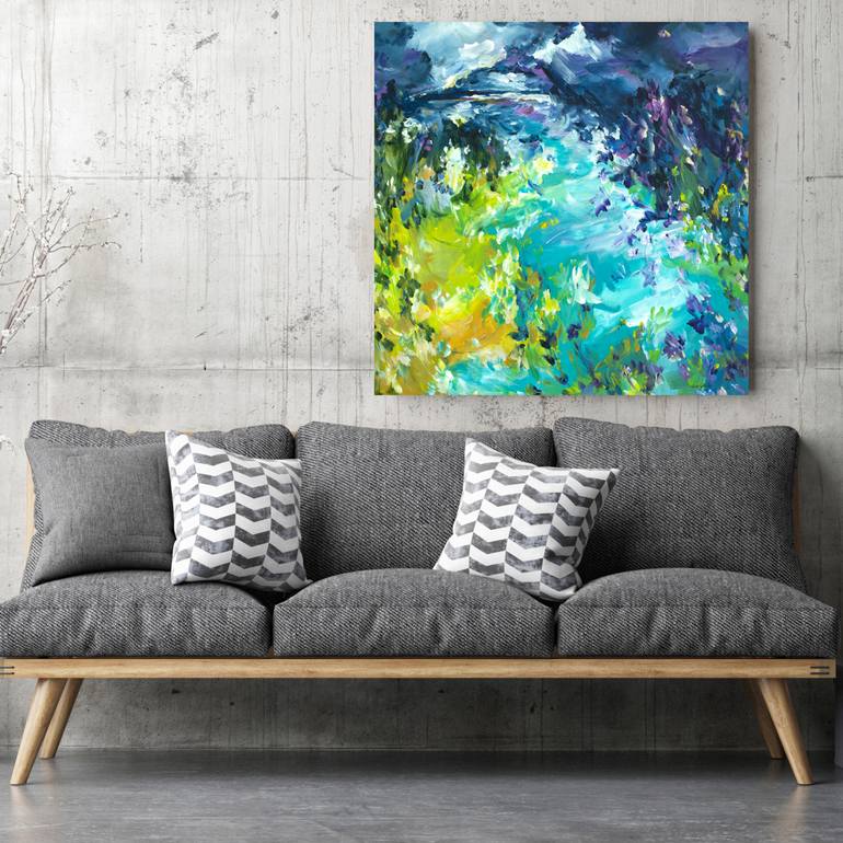 Original Abstract Beach Painting by Amber Gittins