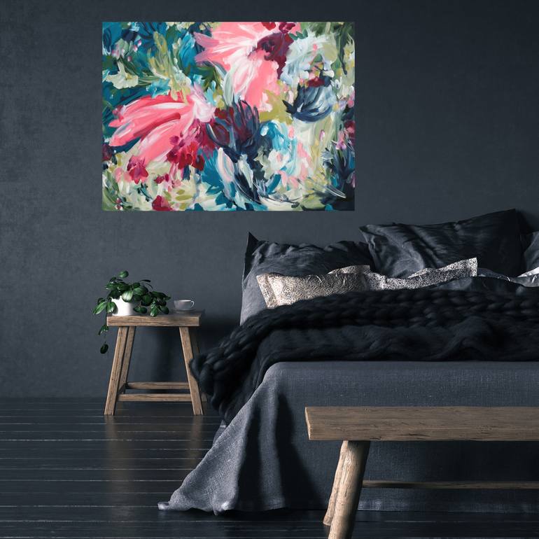 Original Abstract Floral Painting by Amber Gittins