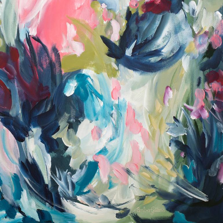 Original Abstract Floral Painting by Amber Gittins