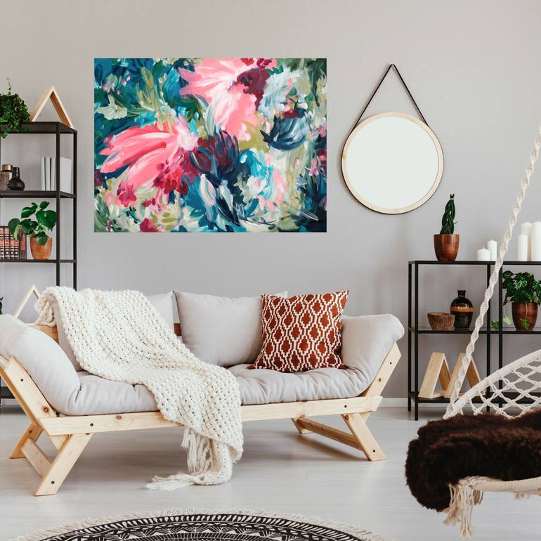 Original Abstract Floral Painting by Amber Gittins