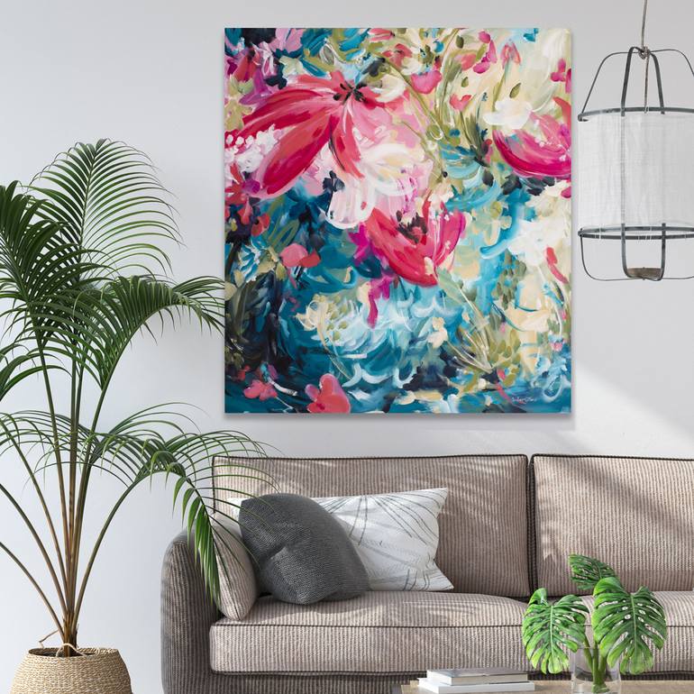 Original Abstract Floral Painting by Amber Gittins