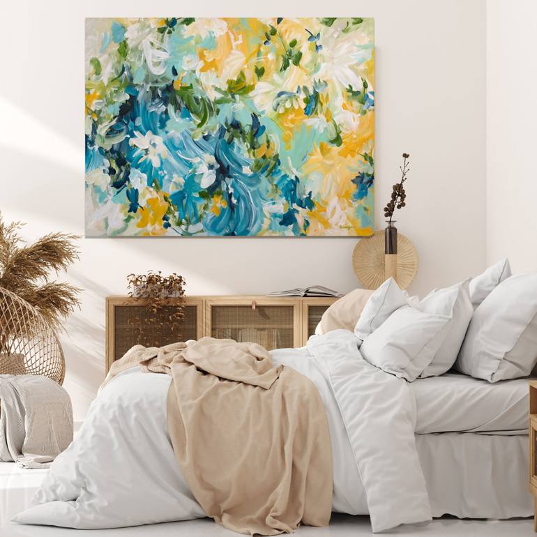 Original Abstract Beach Painting by Amber Gittins