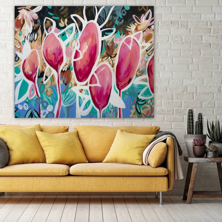 Original Abstract Floral Painting by Amber Gittins