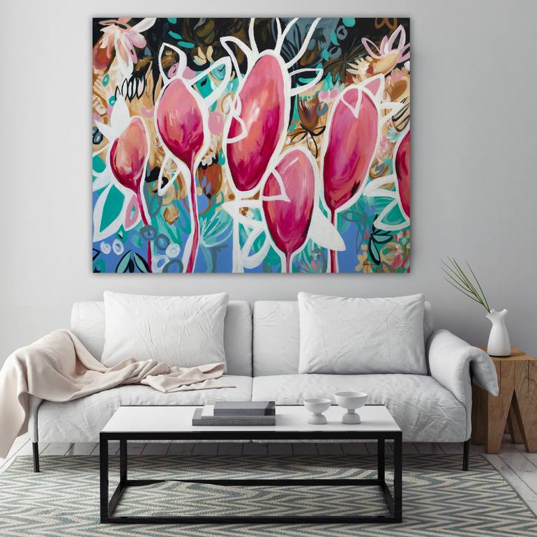 Original Abstract Floral Painting by Amber Gittins