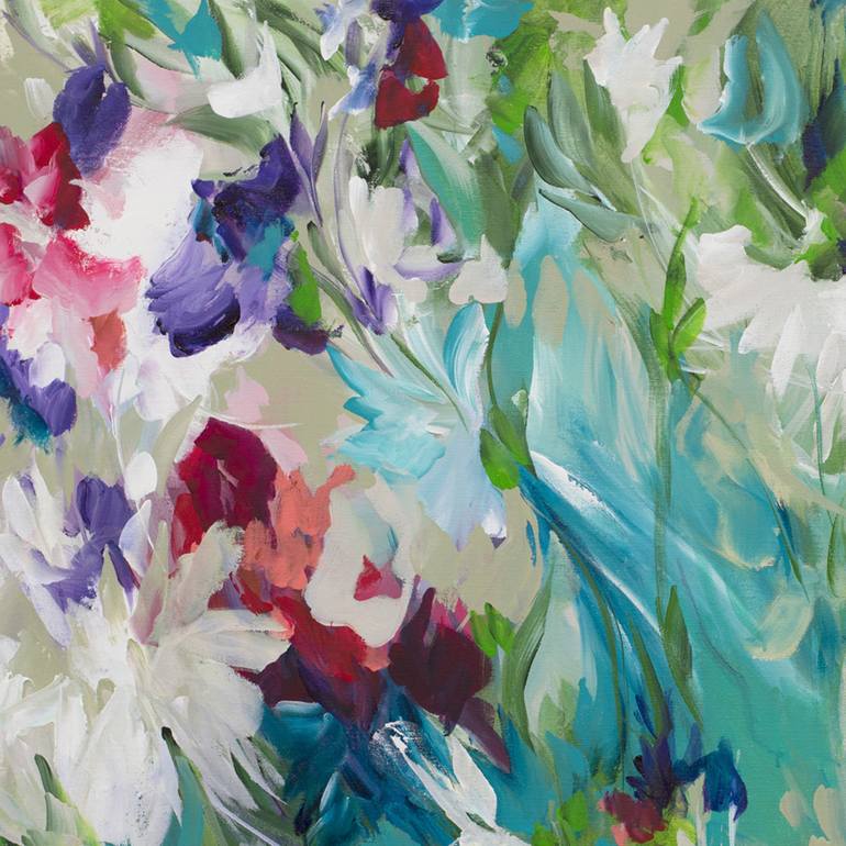 Original Abstract Floral Painting by Amber Gittins