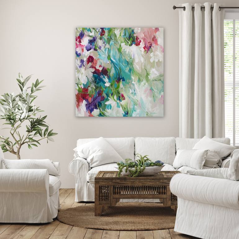 Original Abstract Floral Painting by Amber Gittins