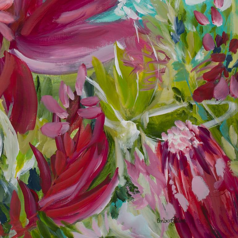 Original Abstract Floral Painting by Amber Gittins